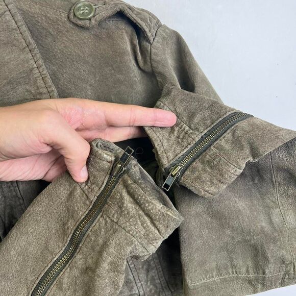 Wilsons Leather Men's Suede Button-Up Jacket Size M Brown - Picture 5 of 8